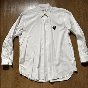 Commes Des Garcons White Dress Shirt L
